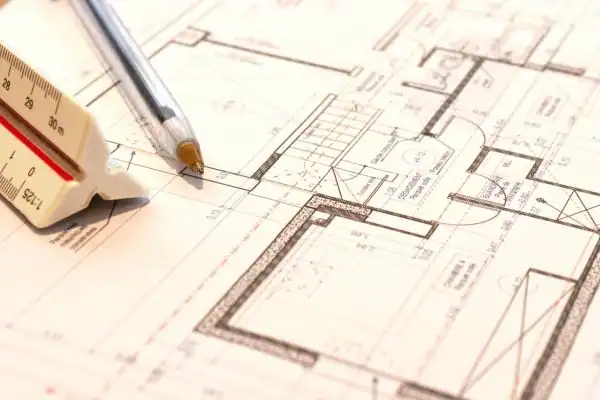 Image of architect Cinderford drawings